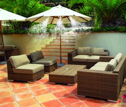 Brumisation sur les terrasses