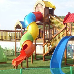 Playgrounds and swings