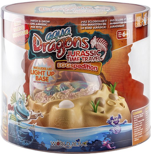 Aqua Dragons Jurassic Time Travel EGGspedition avec Bubble Pump et base lumineuse LED