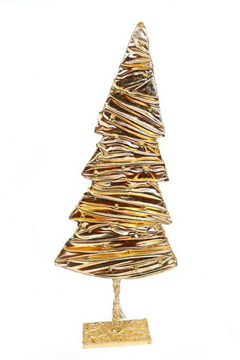 Golden fabric Christmas tree 90cm