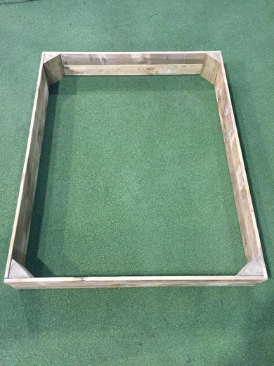 Arenero rectangular 1.50x1.20 con cubierta