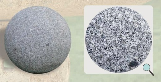 Boules en granit lumineuses