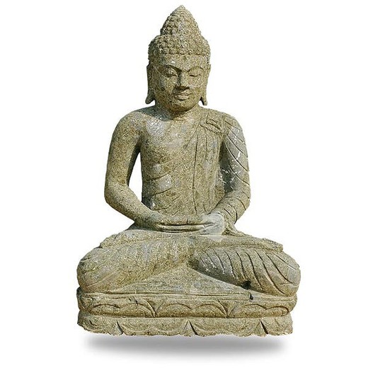 Sitzender Buddha GRÜNER STEIN