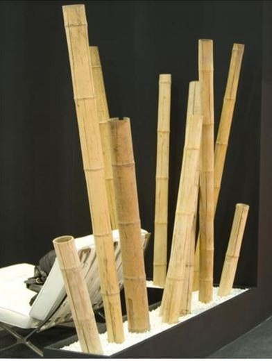 Cañas de bambú decorativas