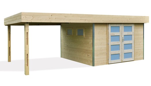 Caseta de madera de 610x334x220 cm altura - modelo Lounj