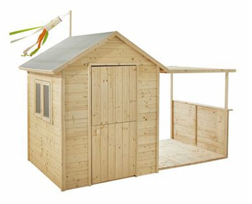 Maison en bois avec porche pour enfants Eugénie