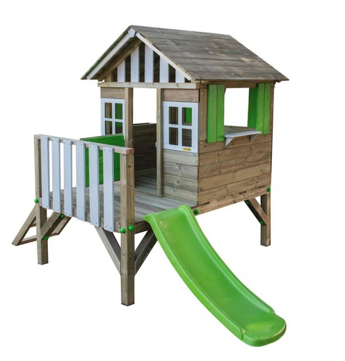 LOLLIPOP raised house in colors with slide