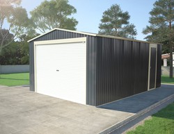 Metal garden house 17m2 with sliding door