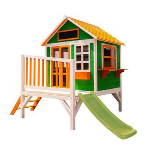 Wooden playhouse for children raised fun design Flam