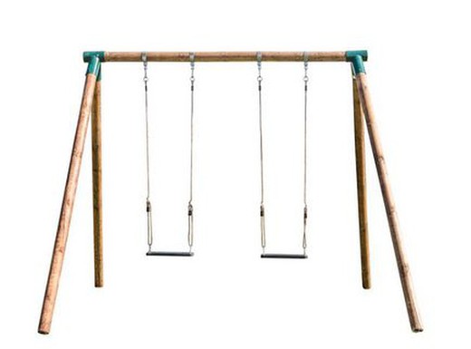 Balanço adulto de madeira com cordas modelo Fuji