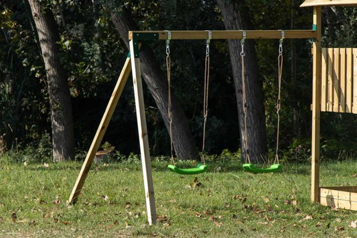 L-supported double swing - accessory for playgrounds