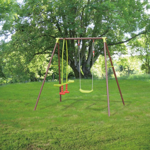metal swing with seesaw