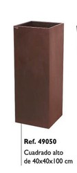 High Steel Cube Corten 40x40x100