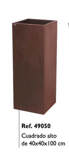 Cubo Alto Acero Corten 40x40x100