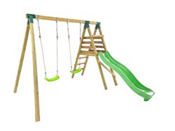 Double wooden swing square section