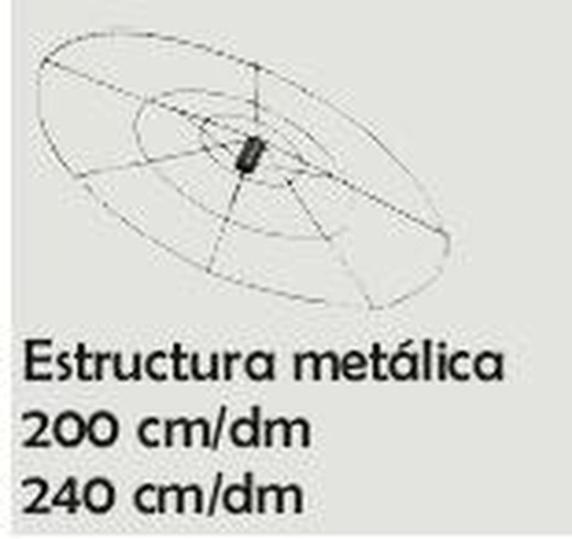 Estructura metalica parasol 200