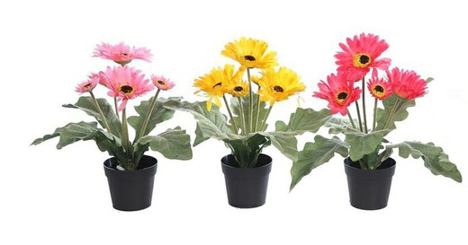 Potted artificial gerbera