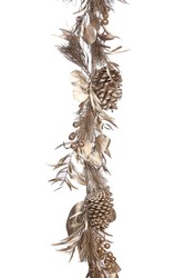 Guirlande métallisée pin et ananas 170cm