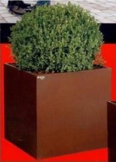 Flower pot corten cube 80x80x80