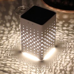 Lampada LED da tavolo Alice solare in alluminio