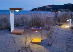 Lampada da terra solare LED in alluminio Spark