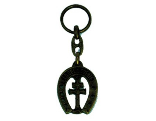 Caravaca Cross Horseshoe Keychain