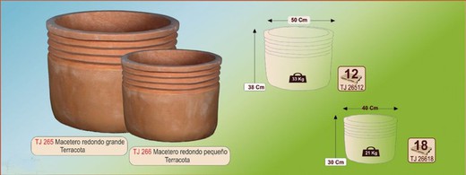 Maceta redonda terracota