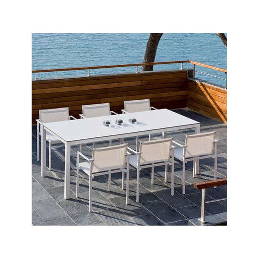 Una model aluminum outdoor dining tables
