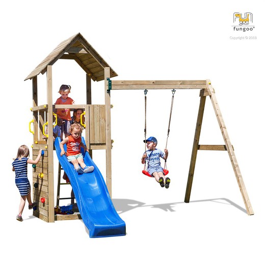 Parque Infantil Carol 2 com Casa e Parede de Escalada - Elegância e Diversão no Seu Jardim