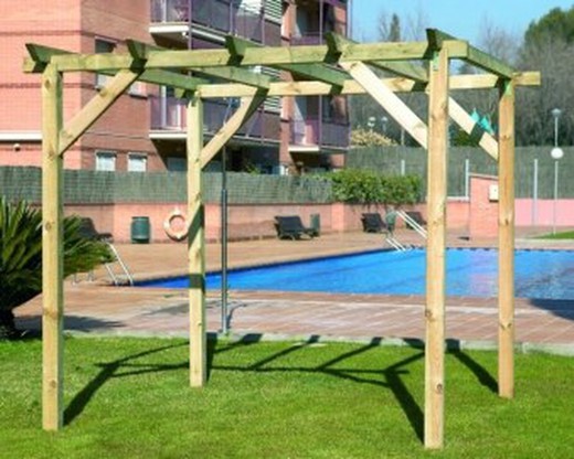 Pérgola de madera tratada 3.60