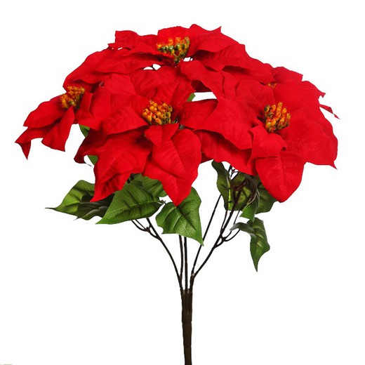 ARTIFICIAL POINSETTIA WITH 4 FLOWERS 47CM