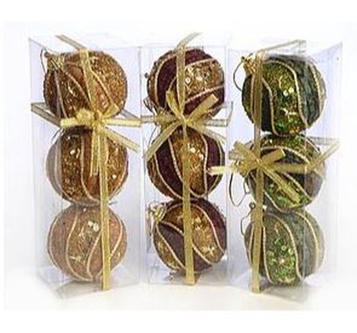 Set 6 palline di NATALE 6,5 cm