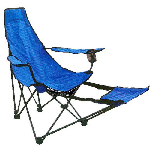 Camping chair with footrest