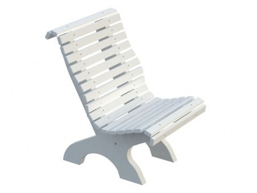 Chaise en bois blanche Fred