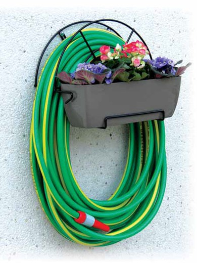 Hose holder with planter included
