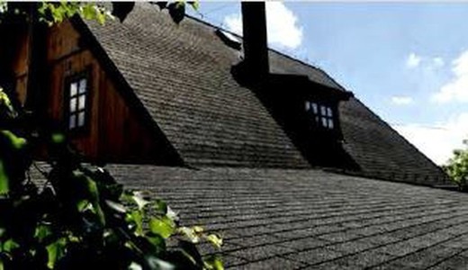 Telha de asfalto reta antracite para casas e pérgulas