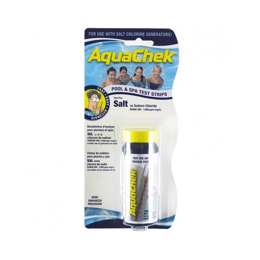 Tiras analíticas de água salgada para piscina AquaCheck