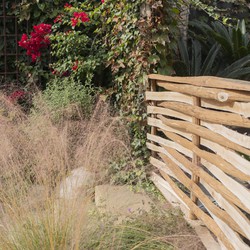 Half-round hazelnut wood fence 90x180 cm