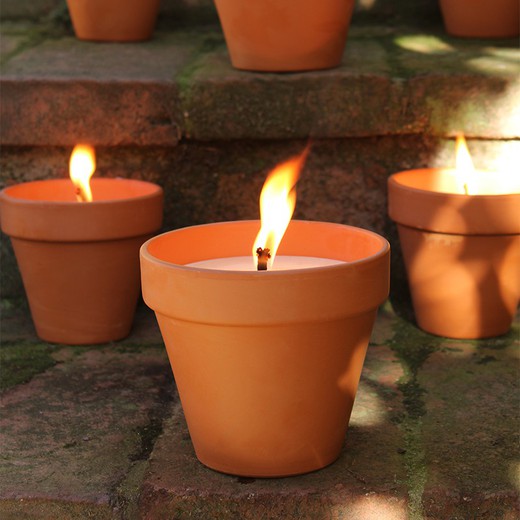 Anti-mosquito terracotta pot candle 13x11.5 cm