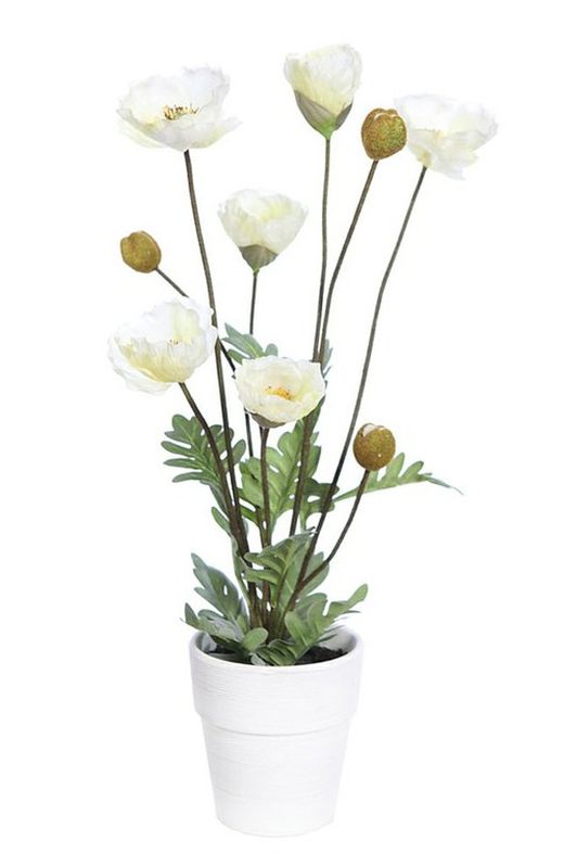 Amapola Artificial en maceta pequeña