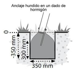 Anclaje plano para columpios