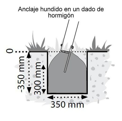 Anclaje plano para columpios