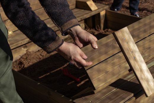 Arenero con tapa-banco