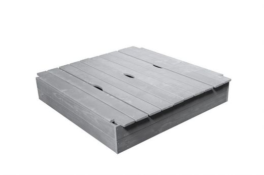 Arenero con tapa convertible en bancos