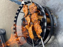 Skewer ring for BonBiza and BonBowl barbecues