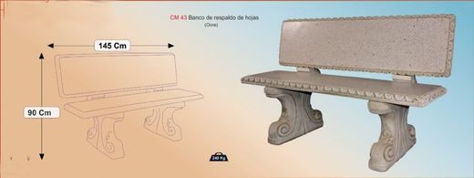Banco de piedra para jardÃ­n