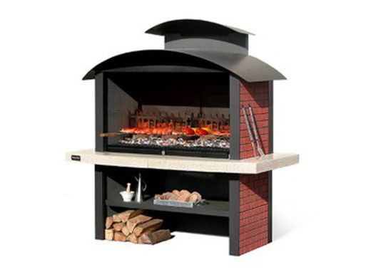 Kansas wood or charcoal work barbecue
