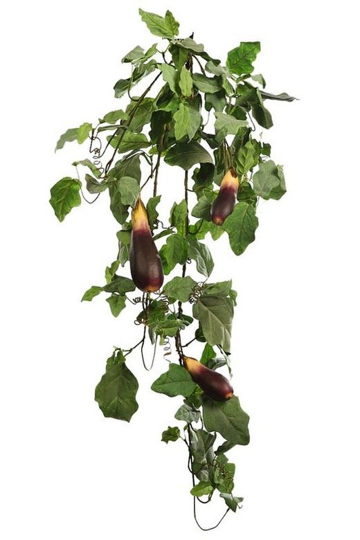 Berenjena artificial, mata de colgar