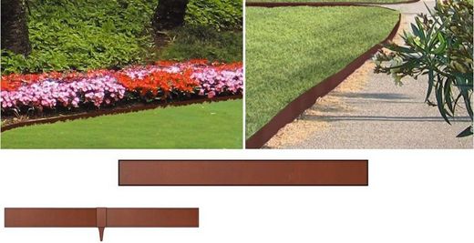 Corten rostiger Rand 15 cm hoch