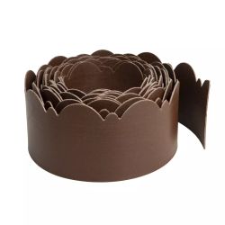 Borda ondulada com efeito de madeira - Definindo canteiros de flores